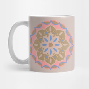 MOSAIQUE Boho Exotic Abstract Mediterranean Floral Mandala Pastel Pink Blue Cream - UnBlink Studio by Jackie Tahara Mug